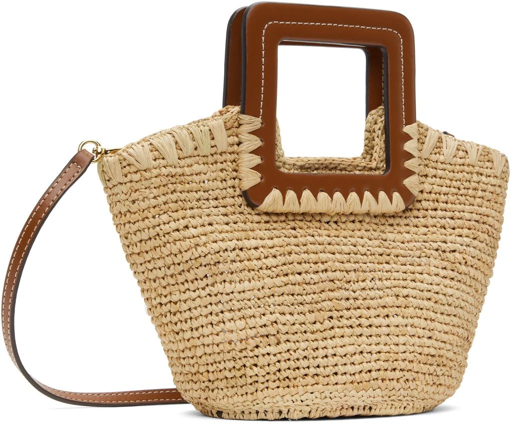 Staud Beige & Tan Shirley Raffia Mini Bucket Bag 2