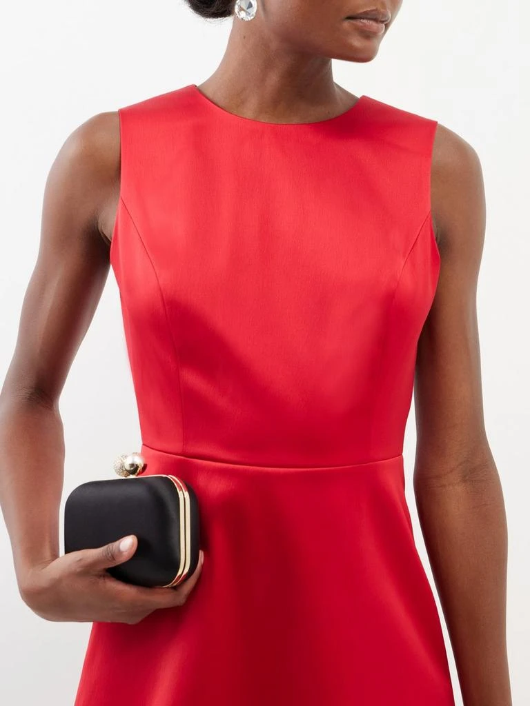 Carolina Herrera Cape overlay satin mini dress 3