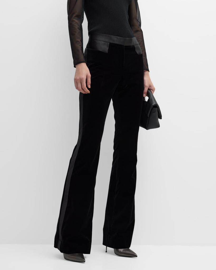Tom Ford Flared Velvet Tuxedo Pants