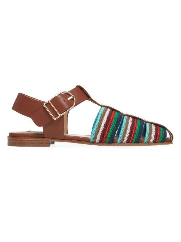 Gabriela Hearst Calla Lamb Leather & Crochet Flats 1