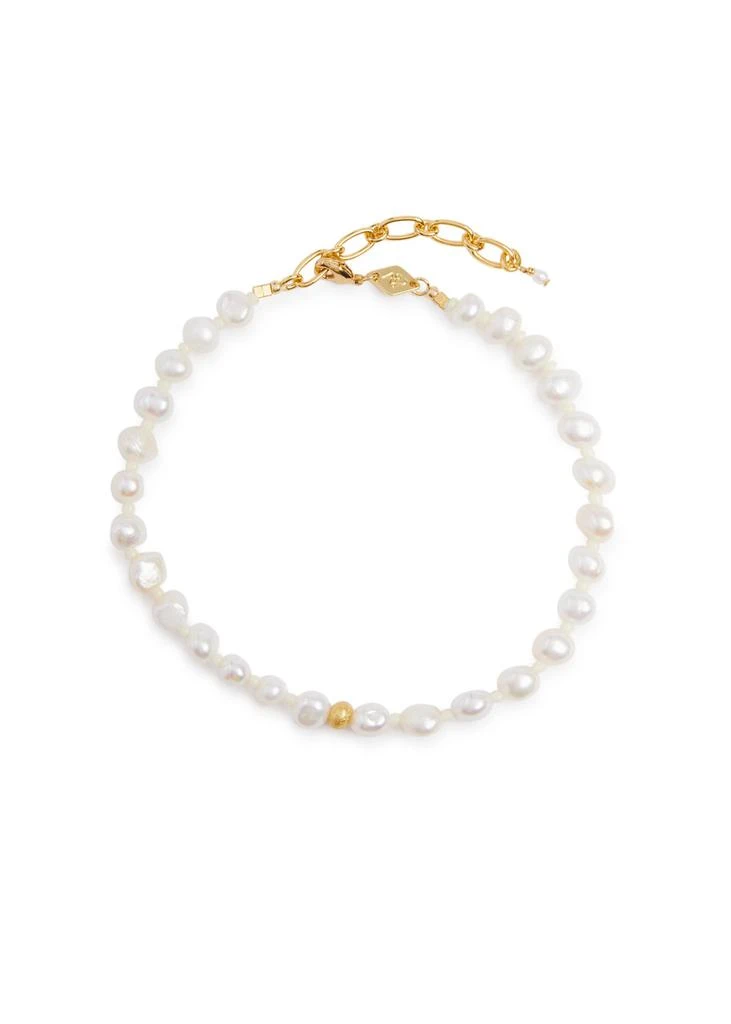 ANNI LU Stella Pearly 18kt gold-plated anklet 1