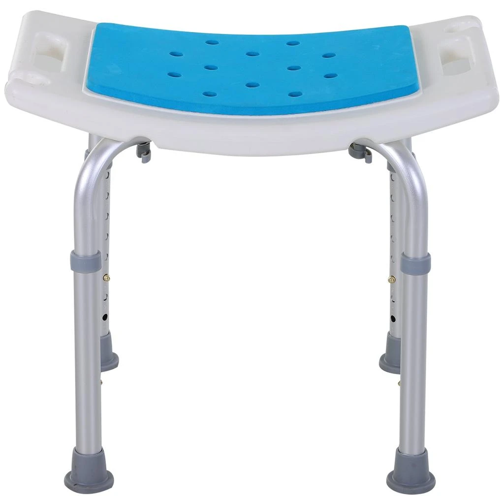 Hivvago Adjustable Aluminum Shower Stool with Non-Slip Feet