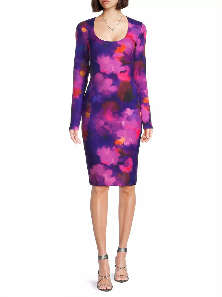 Black Halo Naylah Floral Sheath Dress