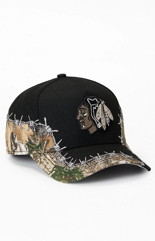New Era Chicago Blackhawks Camo Barbwire 9FORTY Snapback Hat 1