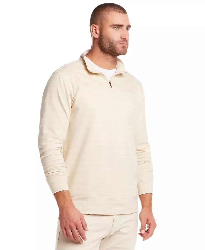 Weatherproof Vintage Men's Striped Long Sleeve Quarter Zip Pullover T-shirt 4