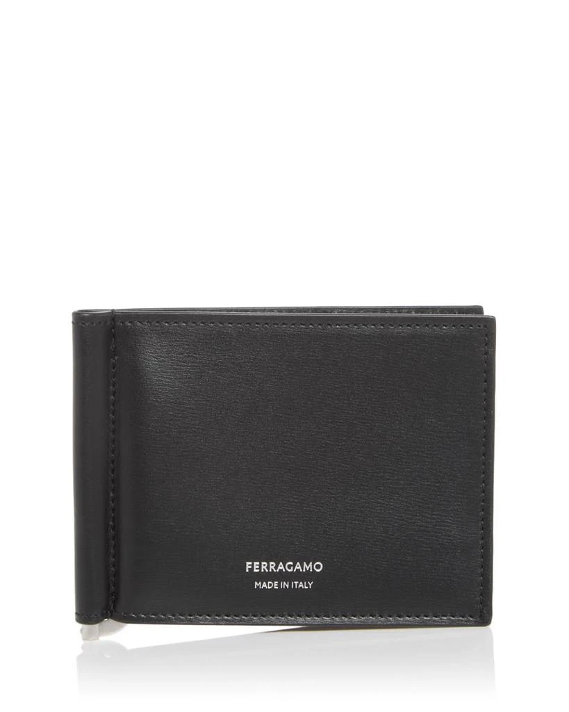 Salvatore Ferragamo Men's Florence Leather Money Clip Bifold Wallet 1