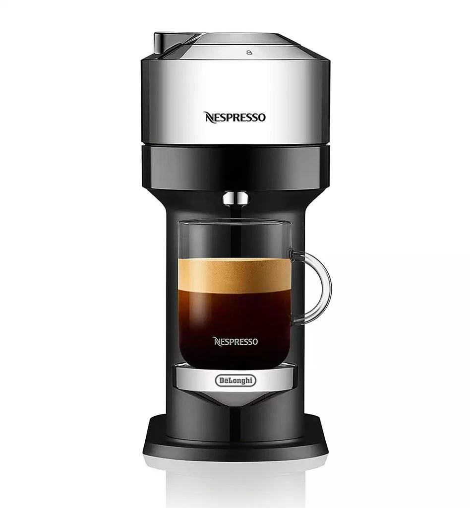 Nespresso Vertuo Next Deluxe Coffee and Espresso Machine by De'Longhi in Chrome 2