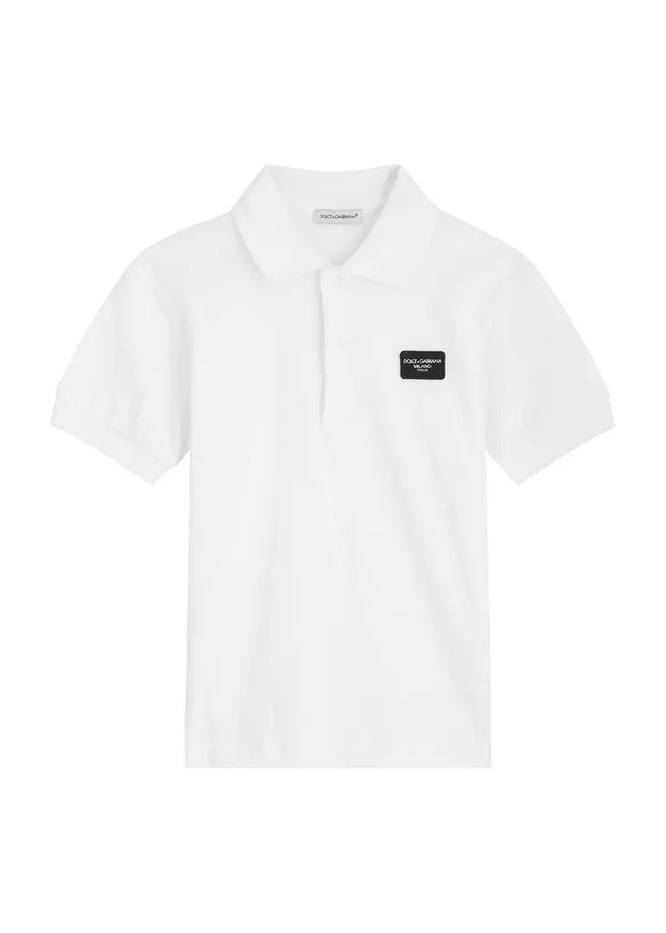 Dolce & Gabbana KIDS Logo piqué cotton polo shirt (2-6 years) 1