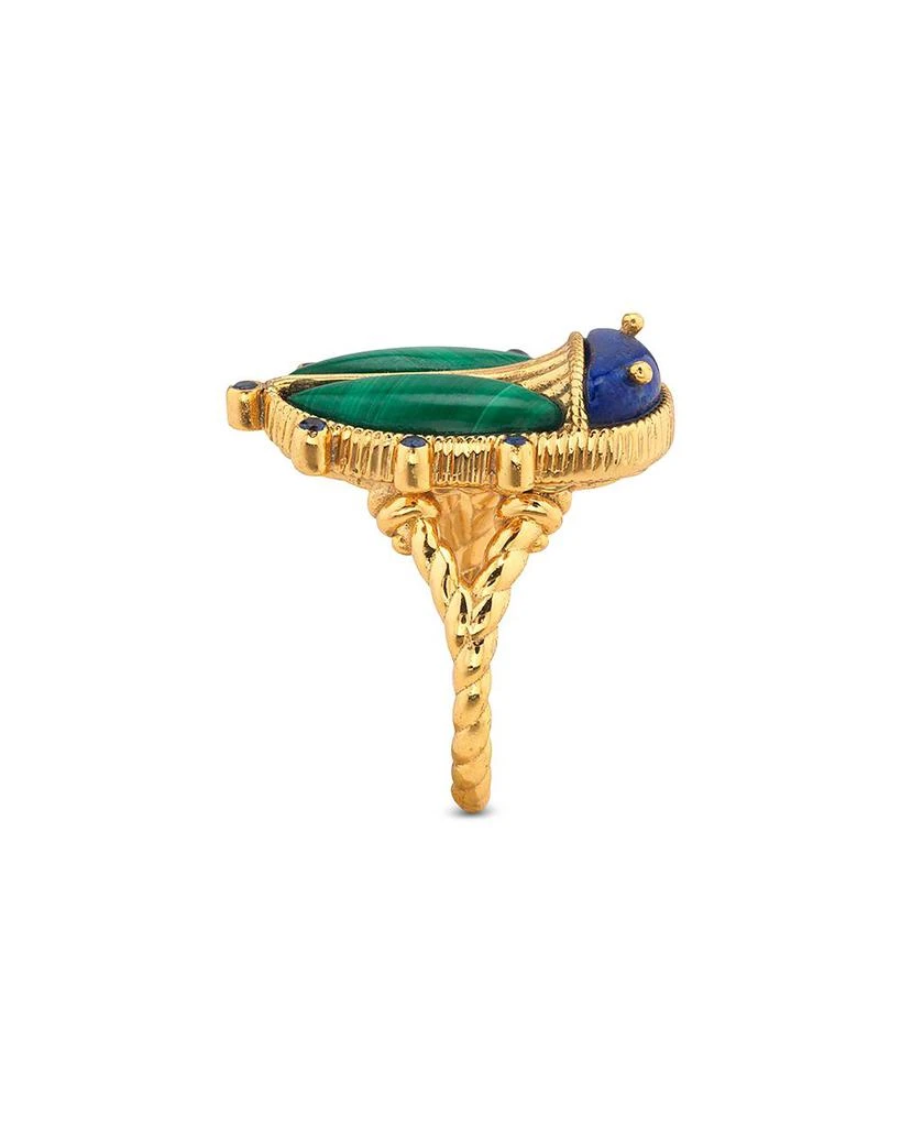 Capucine De Wulf Lapis Lazuli
Malachite Scarab Grande Ring 2