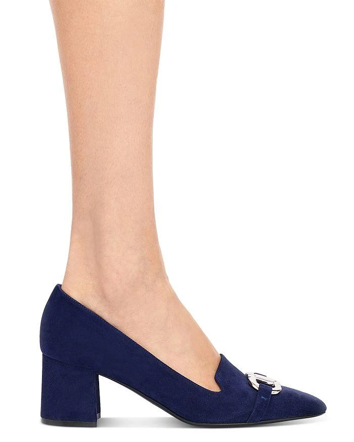 Salvatore Ferragamo Women's Mirelle Square Toe Logo Detail Block Heel Pumps 2