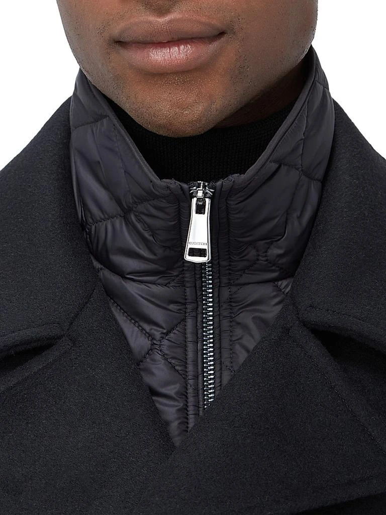 BUGATCHI Wool-Blend Double-Breasted Peacoat 6