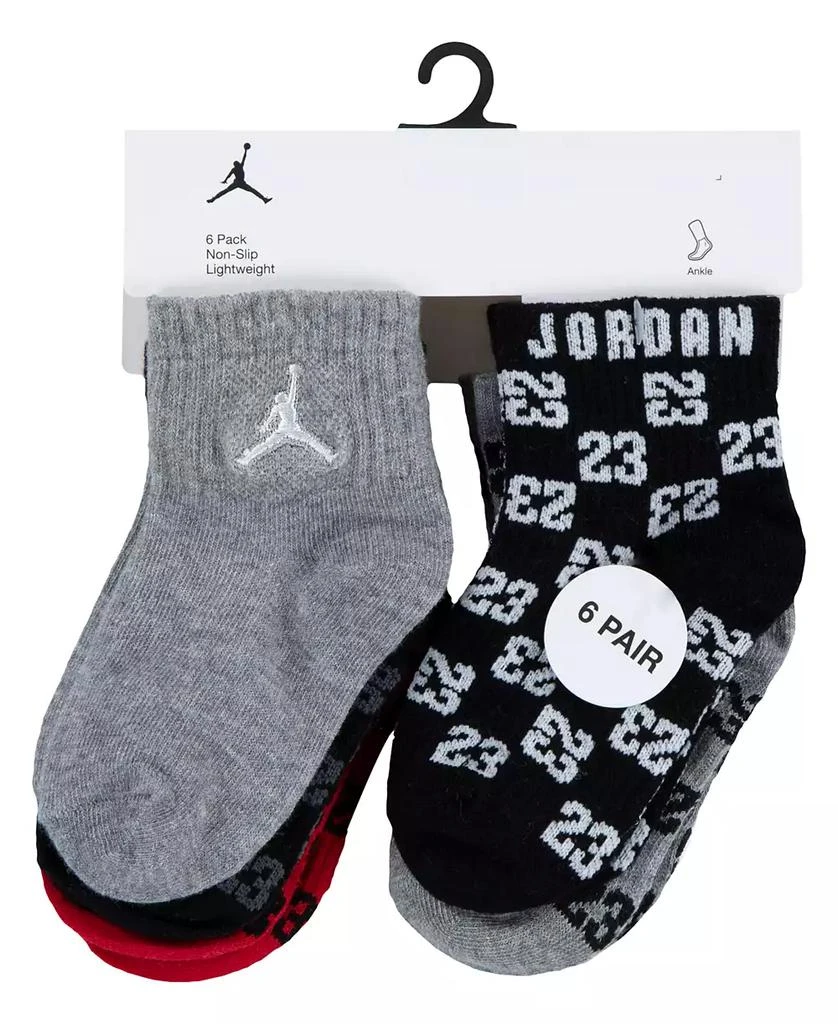 Jordan Baby and Toddler Monogram Socks, 6-Pack 3