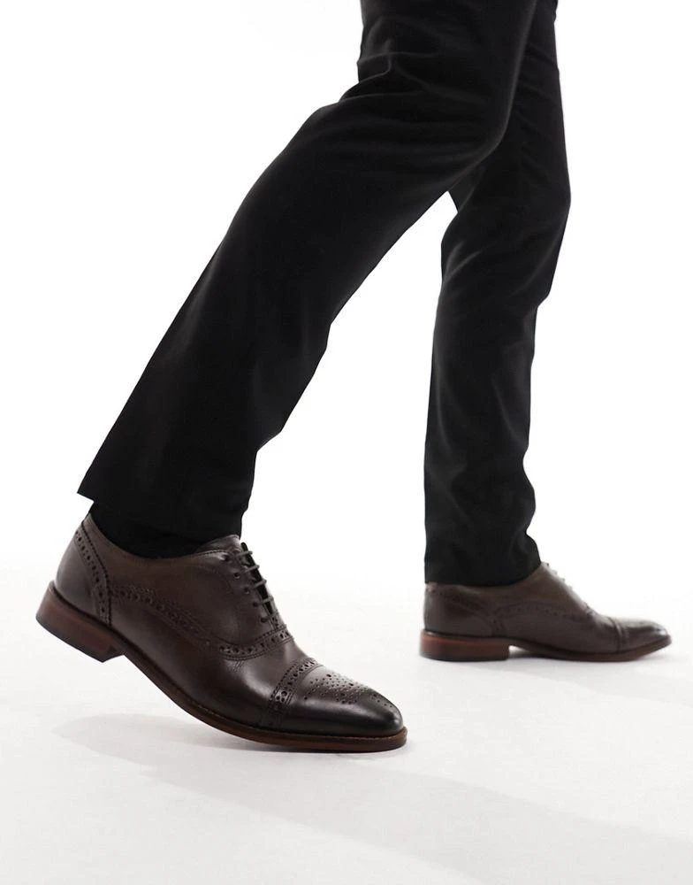 Base London Base London Cast Washed Brogue Shoe in Brown 1