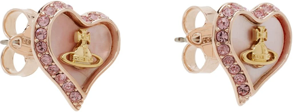 Vivienne Westwood Gold 
Pink Petra Earrings 2