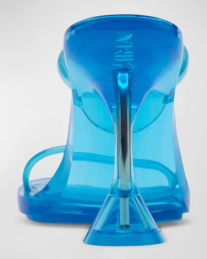 Amina Muaddi Brito Clear Mule Stiletto Sandals 2