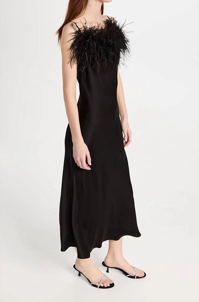 Sleeper Sleeper - Boheme Midi Slip Dress With Ostrich Feathers 7