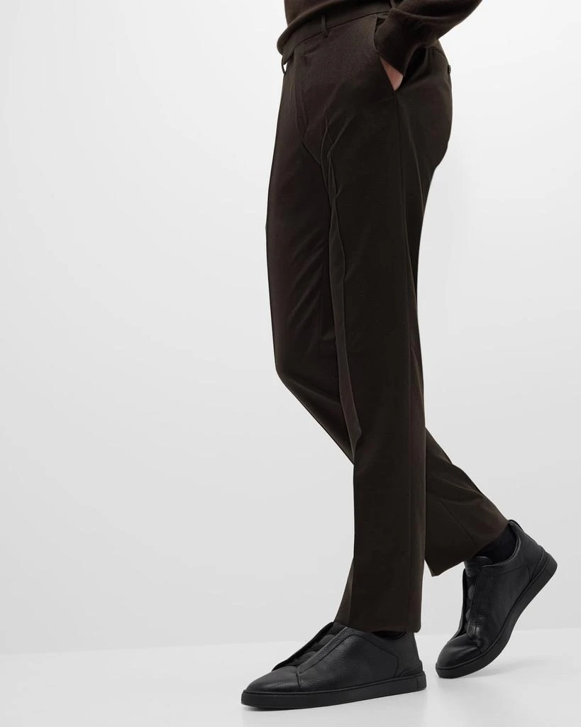 Zegna Men's Solid Pure Wool Flat-Front Pants 5