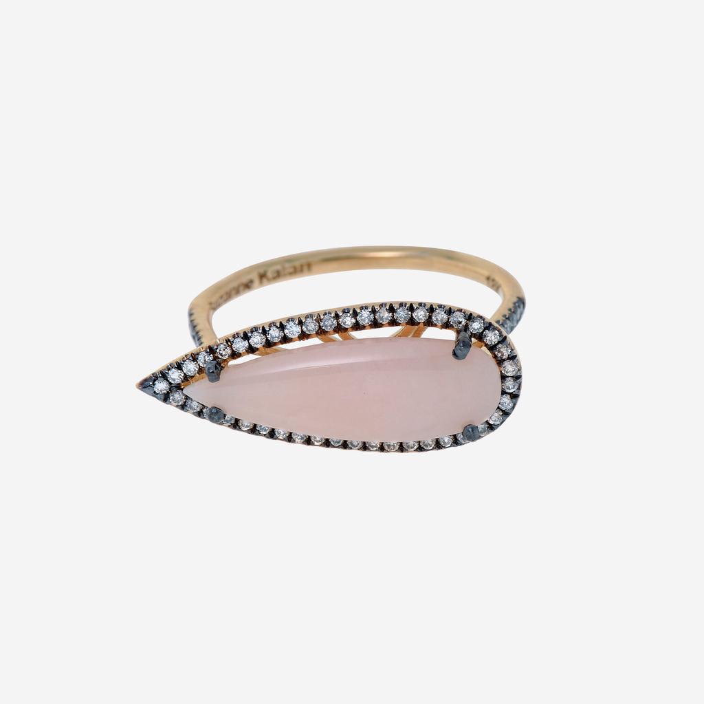 Suzanne Kalan Suzanne Kalan 18K Yellow Gold, Pink Opal and Diamond 0.30ct. tw. Ring sz 6.5 DKR541-YGPO6.5