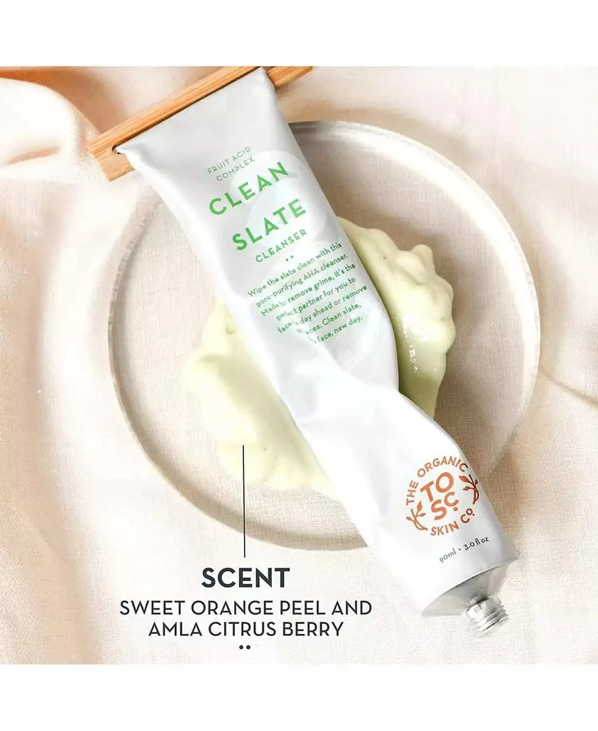 The Organic Skin Co. Facial Wash | Clean Slate by | Face Wash for Women and Men | Face Care | Exfoliating Face Wash with AHA | Gentle Face Cleanser for Acne Treatment | Natural Face Wash and Face Exfoliator | 3 Fl Oz 7