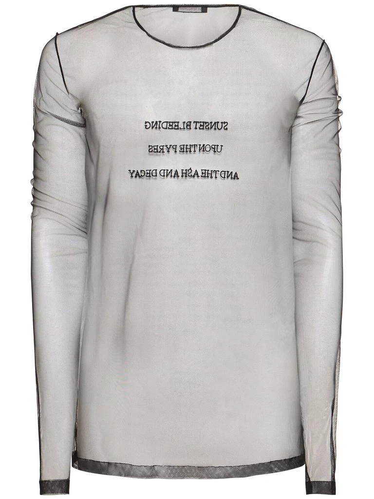 ANN DEMEULEMEESTER Greg L/s Slim Fit Tulle T-shirt 3