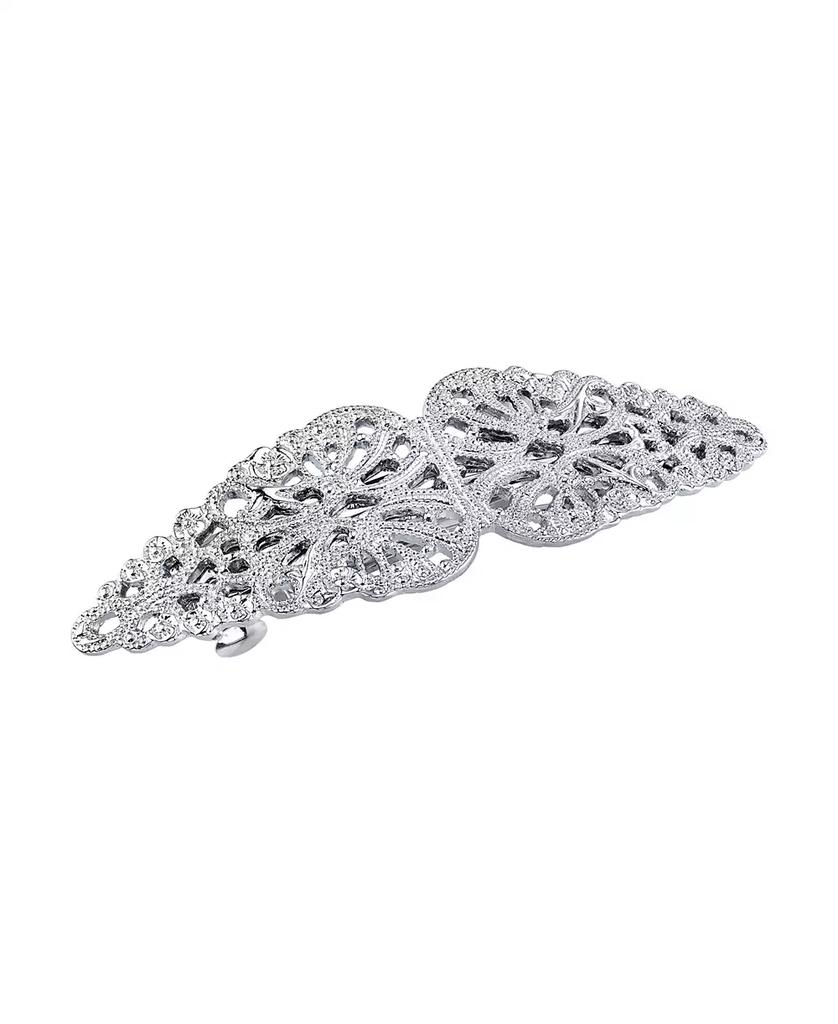 2028 Women's Silver-Tone Filigree Barrette