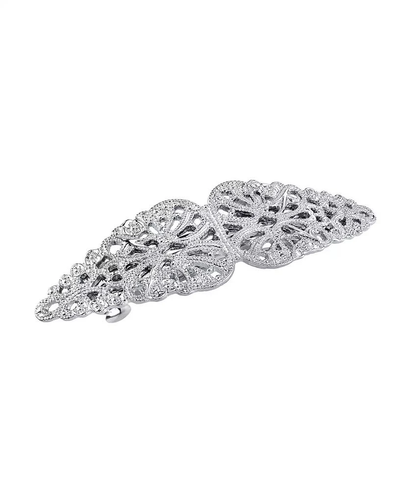 2028 Women's Silver-Tone Filigree Barrette 1