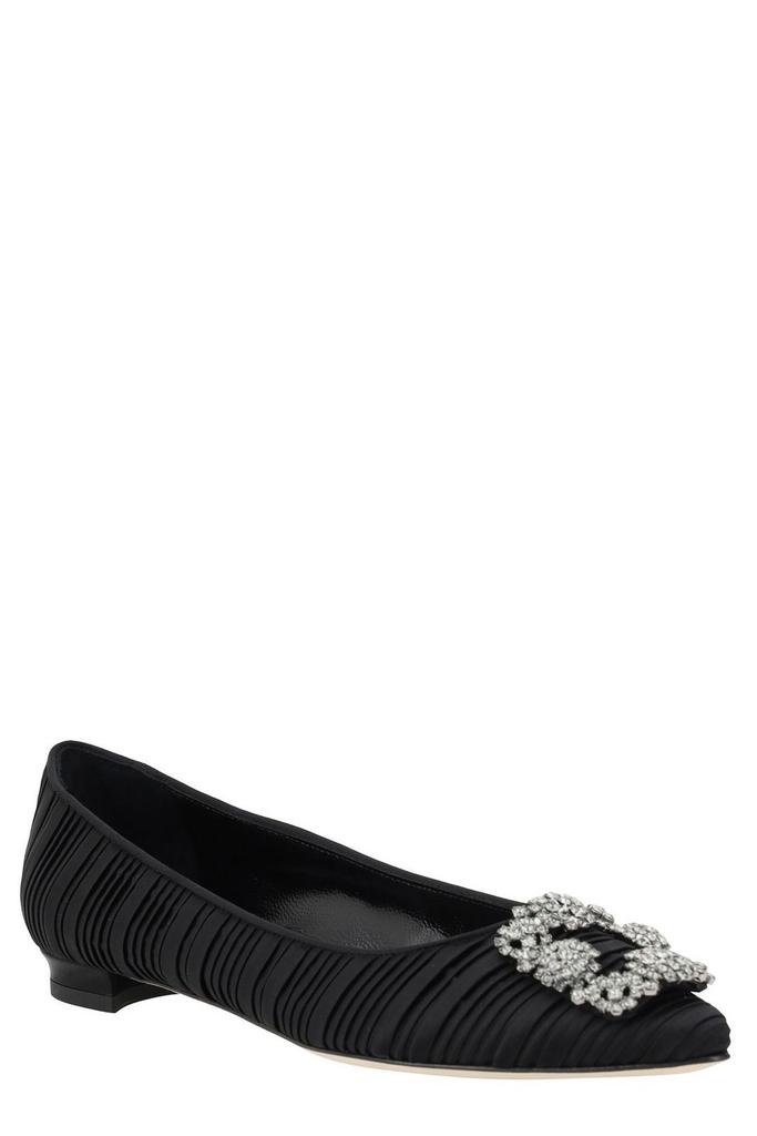 Manolo Blahnik Manolo Blahnik Embellished Pleated Pumps