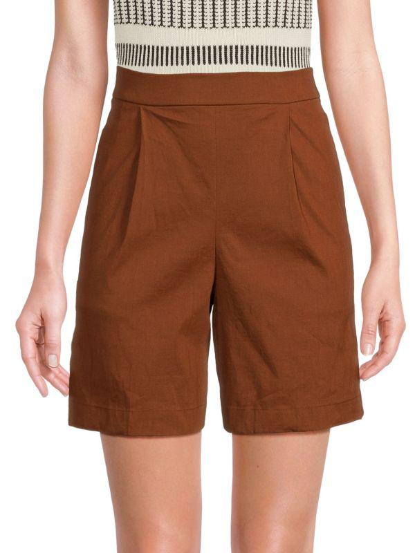 Theory Pleated Wide Leg Shorts