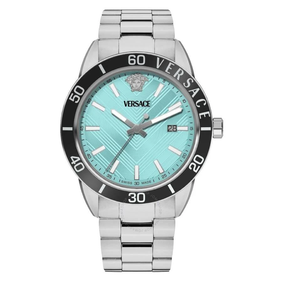 Versace Greca Urban Quartz Turquoise Dial Men's Watch VEYCA0324 1