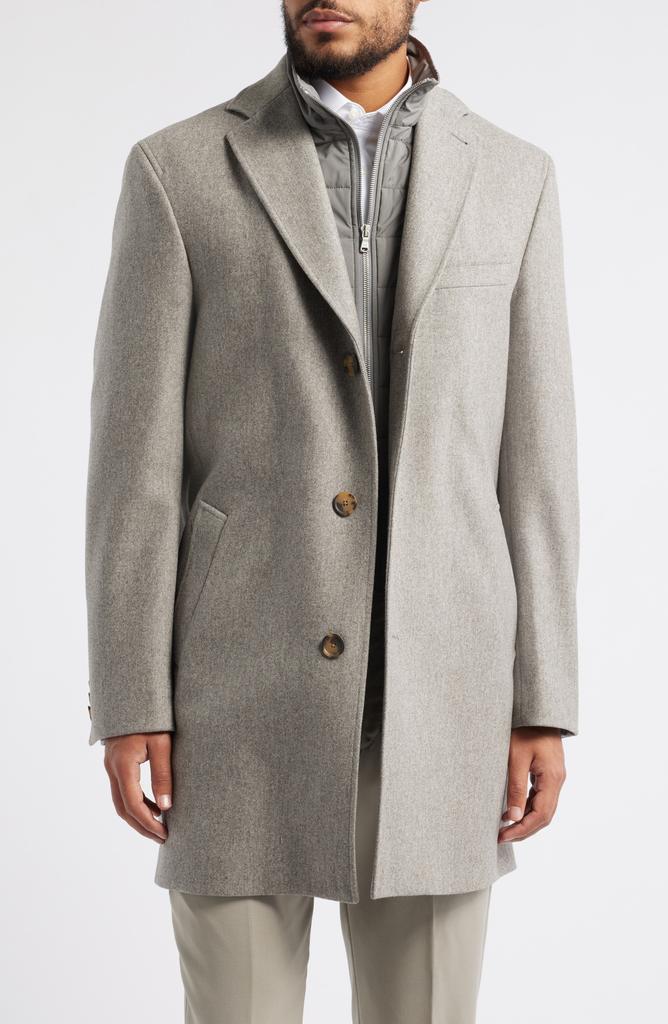 Jack Victor Delroy Wool Topcoat with Removable Bib