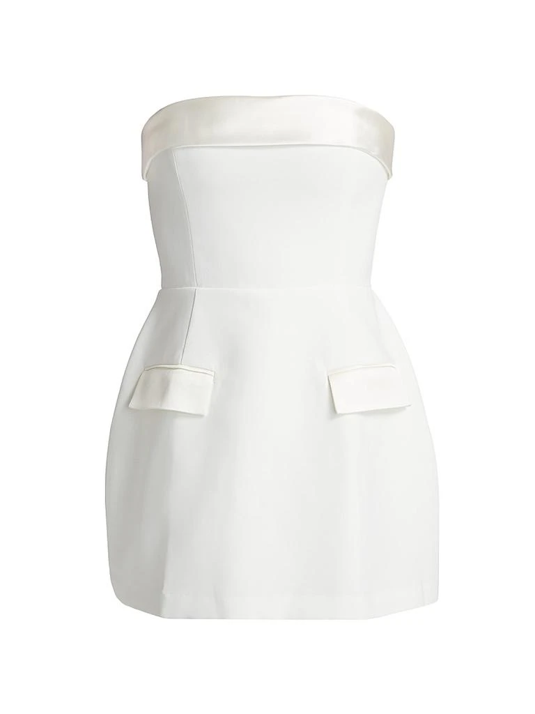Amanda Uprichard Lucienne Satin Fit & Flare Romper 1