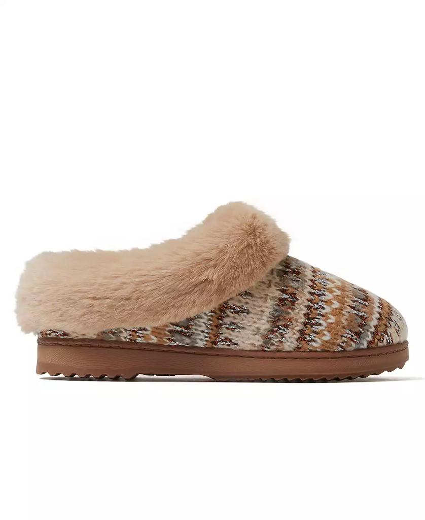Dear Foams Women's Hannah Festive Knit Clog Slippers