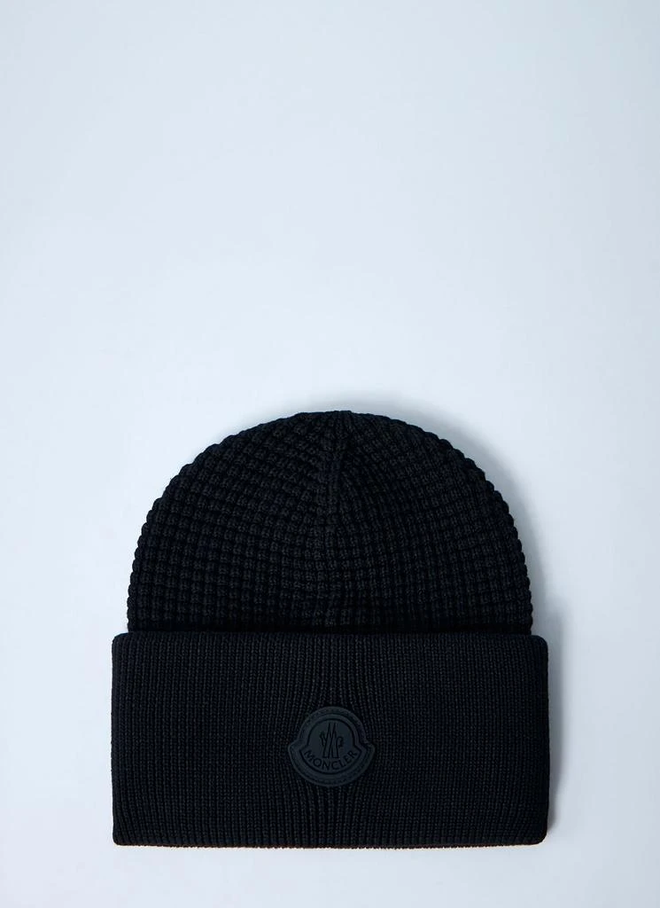 Moncler Logo Motif Beanie Hat 1