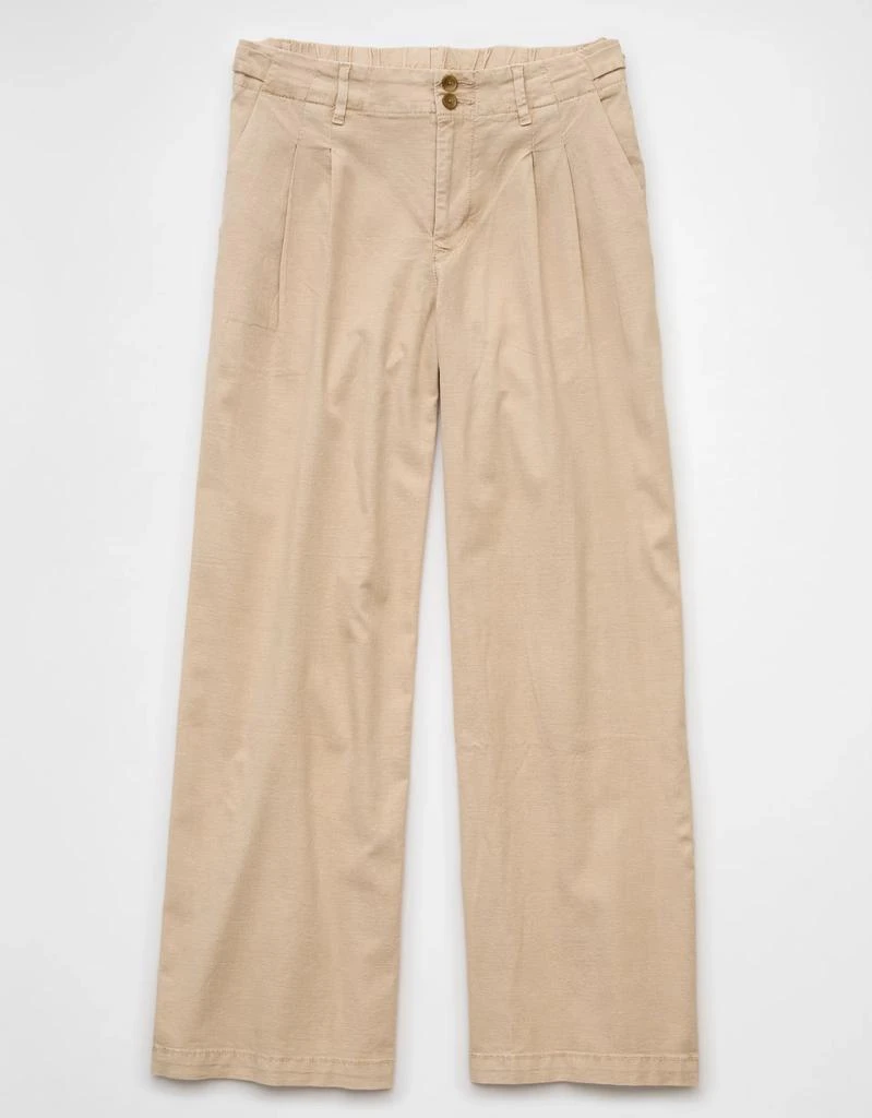 AE AE Stretch Linen-Blend High-Waisted Wide-Leg Trouser 3