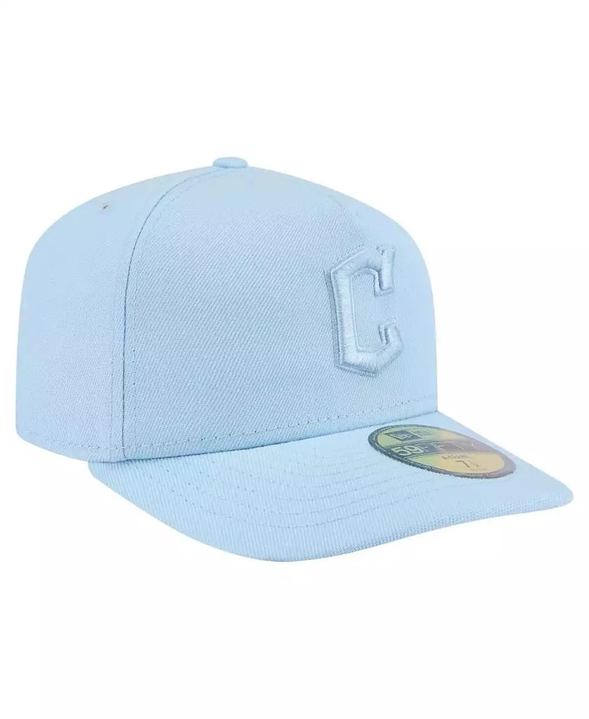 New Era Men's Light Blue Cleveland Guardians Color Pack A-Frame 59FIFTY Fitted Hat 3