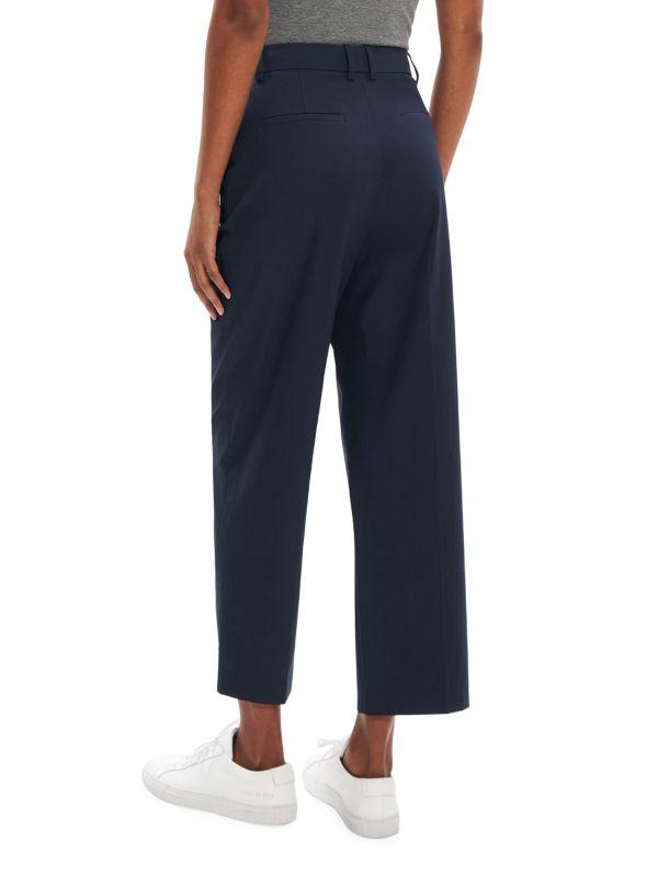 Theory Flat Front Cropped Straight Pants