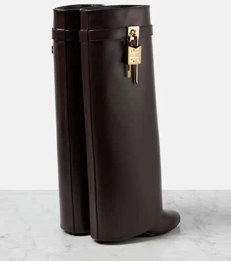 Givenchy Shark Lock leather knee-high boots 2