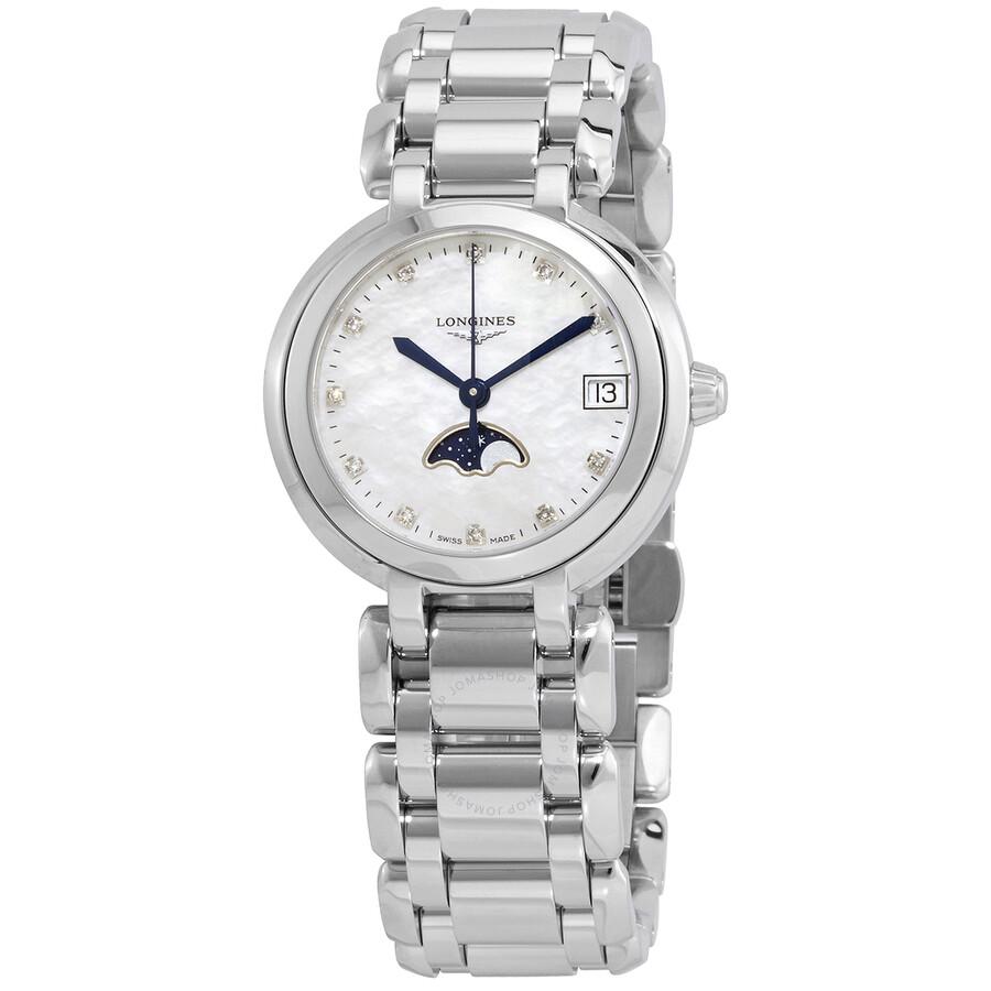 Longines Prima Luna Quartz Diamond White Dial Unisex Watch L8.115.4.87.6