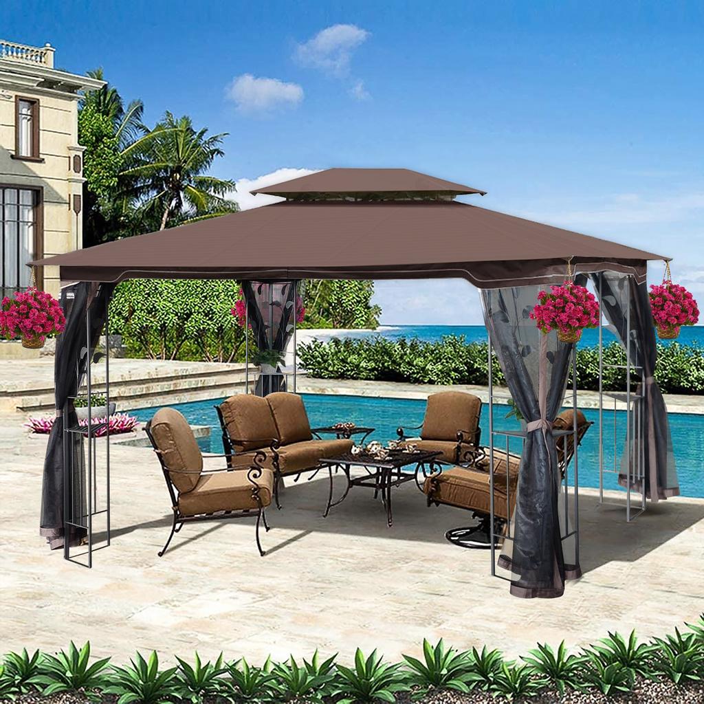 Streamdale Furniture Streamdale 13 X 10 Outdoor Patio Gazebo Canopy Tent With Ventilated Double