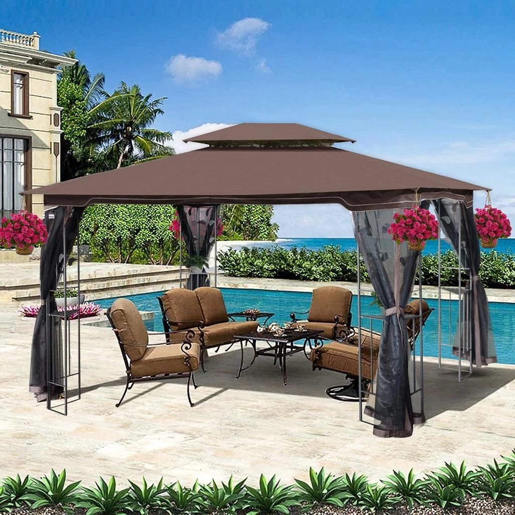 Streamdale Furniture Streamdale 13 X 10 Outdoor Patio Gazebo Canopy Tent With Ventilated Double 2