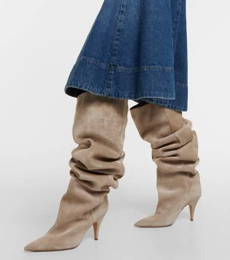 Khaite River suede knee-high boots 4
