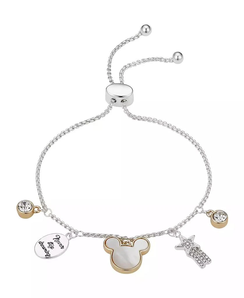 Disney Crystal Mickey Mouse Charm Bolo Bracelet (0.43 ct. t.w. / 0.01 ct. t.w.) in 14K Gold Flash Plated 1