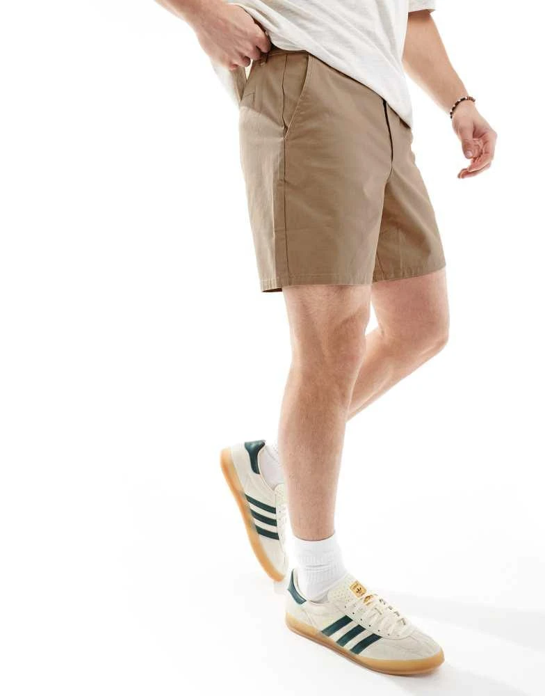 ASOS ASOS DESIGN slim chino shorts in stone 3