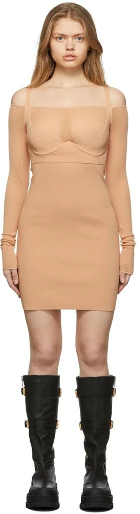 Dion Lee Pink Hosiery Mesh Dress 1