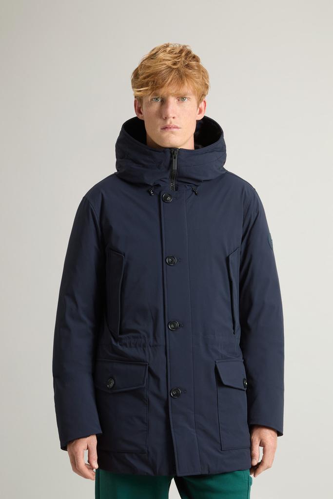 Woolrich Arctic Parka in Stretch Nylon - Men - Blue