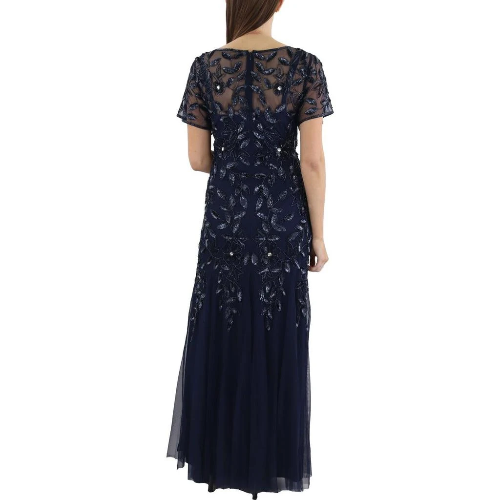 Adrianna Papell Plus Womens Sequined Formal Evening Dress 6