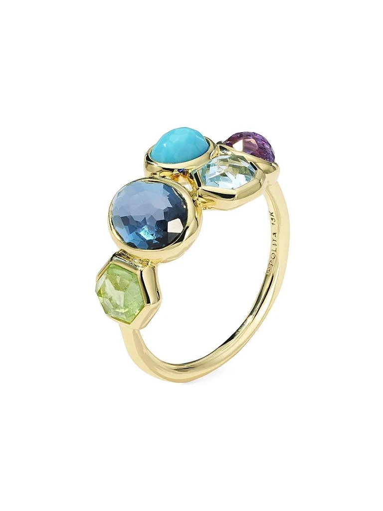 Ippolita Rock Candy Gelato 5-Stone Summer Rain 18K Yellow Gold & Multi-Stone Cluster Ring 1