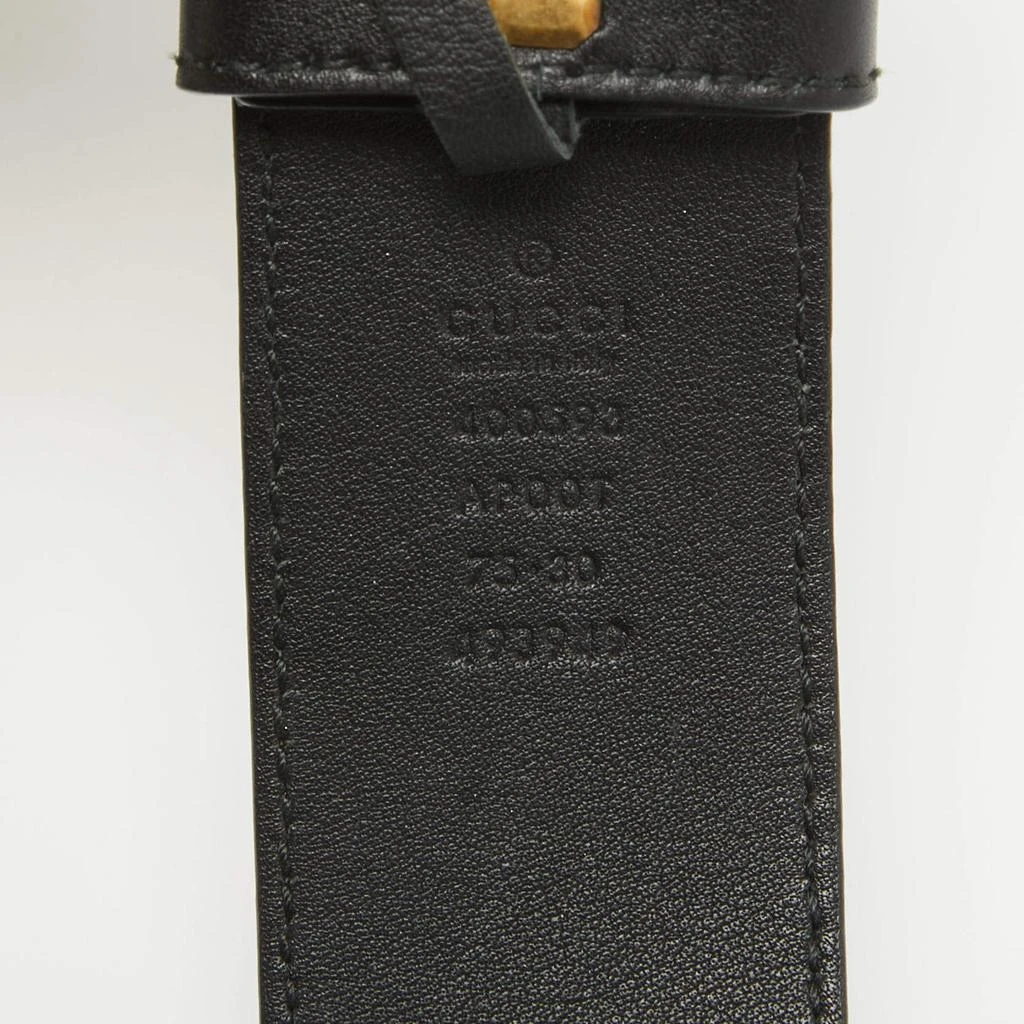 Gucci Gucci Black Leather GG Marmont Buckle Belt 70CM 5