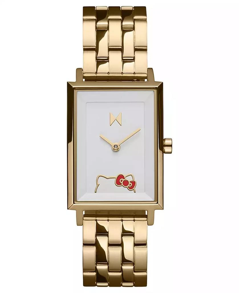 MVMT Women's Signature Square Hello Kitty Gold-Tone Stainless Steel Watch 24mm 1