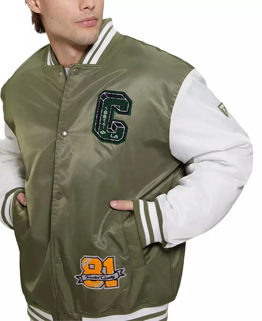 GUESS Men's Tyler Varsity Bomber Jacket 4